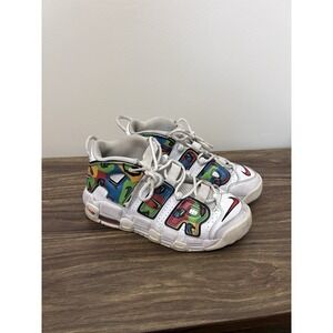 Nike Air More Uptemo Peace Love Basketball Shoes‎ Youth Boys Kids Sneakers 6.5Y